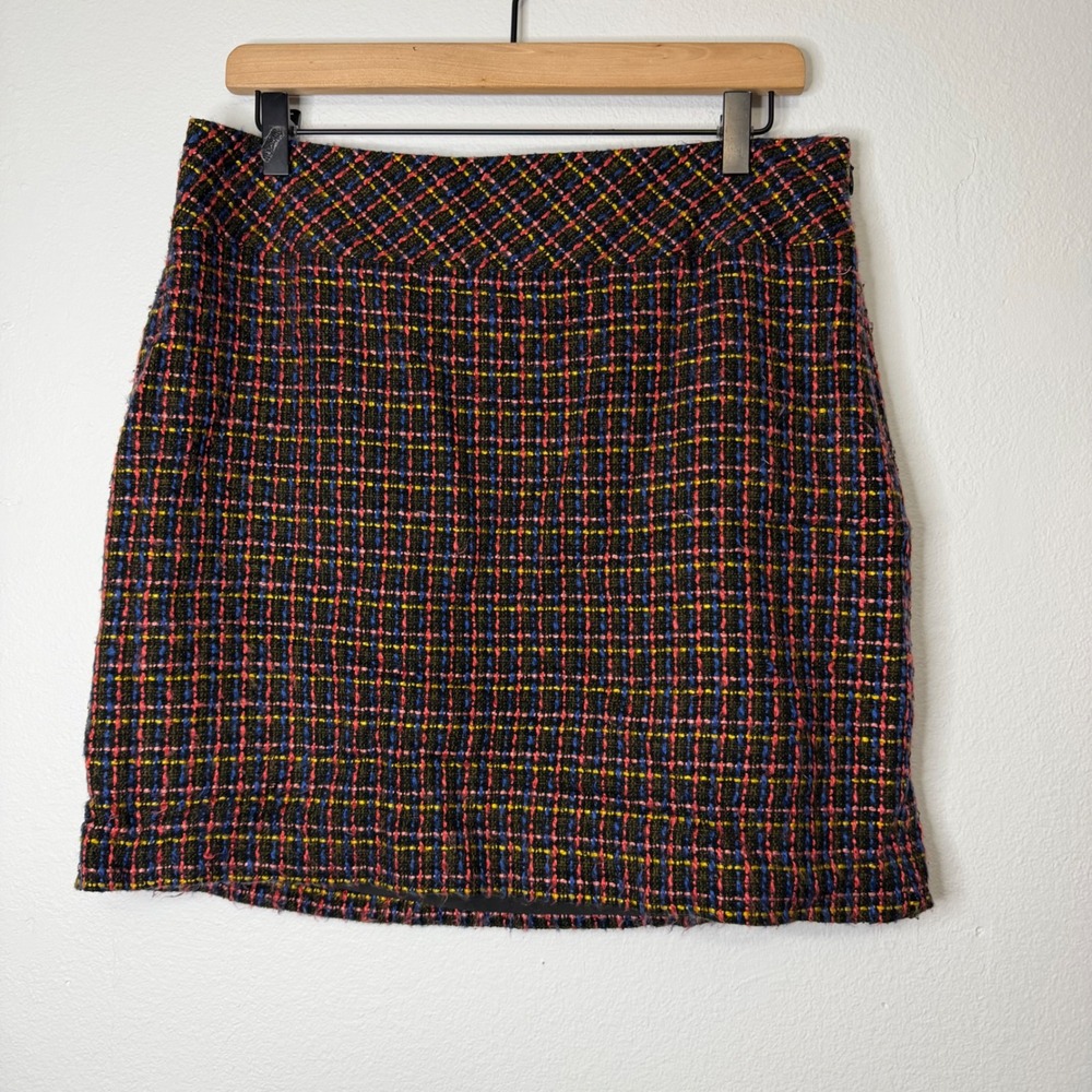 Loft - Tweed Colorful Plaid Pencil Mini Skiet Women's Size 10